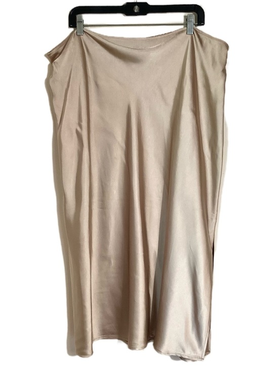 Old Navy Dresses & Skirts - Old Navy Mocha Taffy Satin Midi Slip Skirt NWT Size 2X